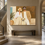 Together With Our Companion - interior setting 07 - modern folk art painting