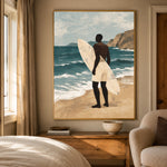 Waiting for the Tide - bedroom - modern folk art painting