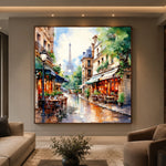 Paris After Rain - living room hero - textured impasto artwork
