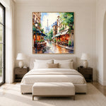 Paris After Rain - bedroom - textured impasto artwork