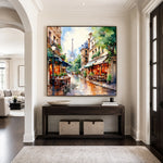 Paris After Rain - entryway - textured impasto artwork