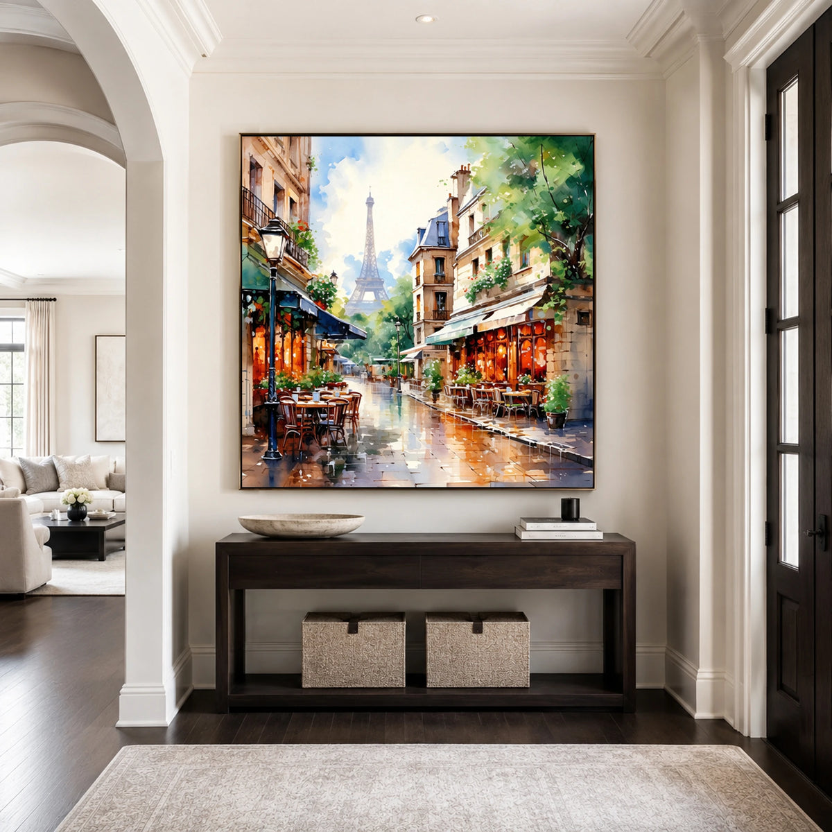 Paris After Rain - entryway - textured impasto artwork