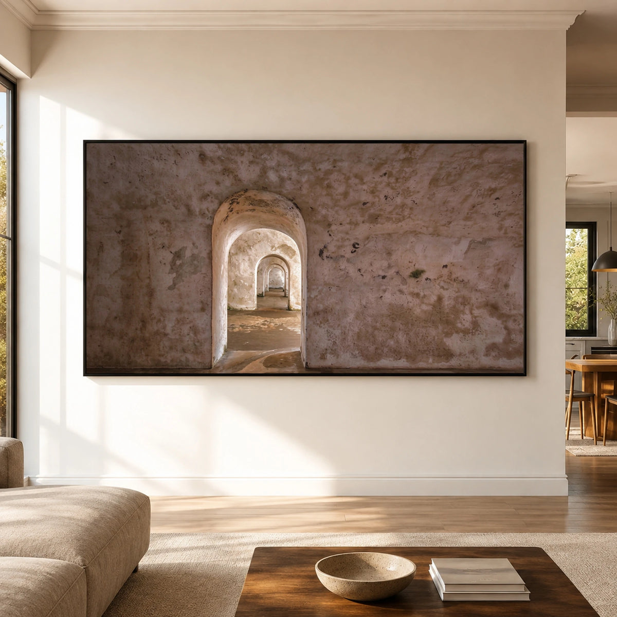 Passage Through Time - living room hero - textured impasto artwork