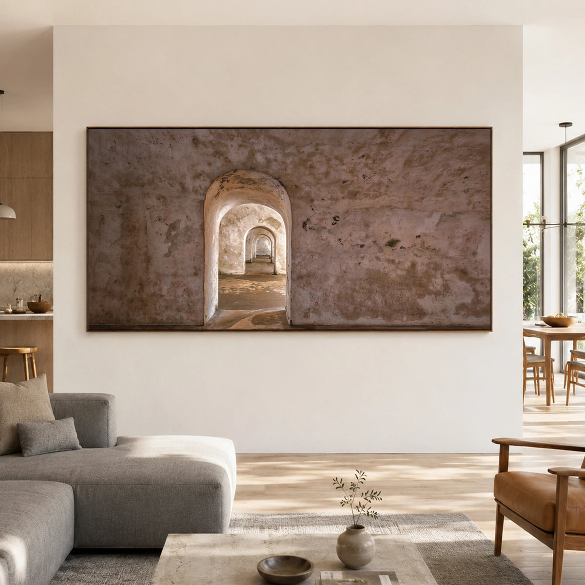 Passage Through Time - living room - textured impasto artwork