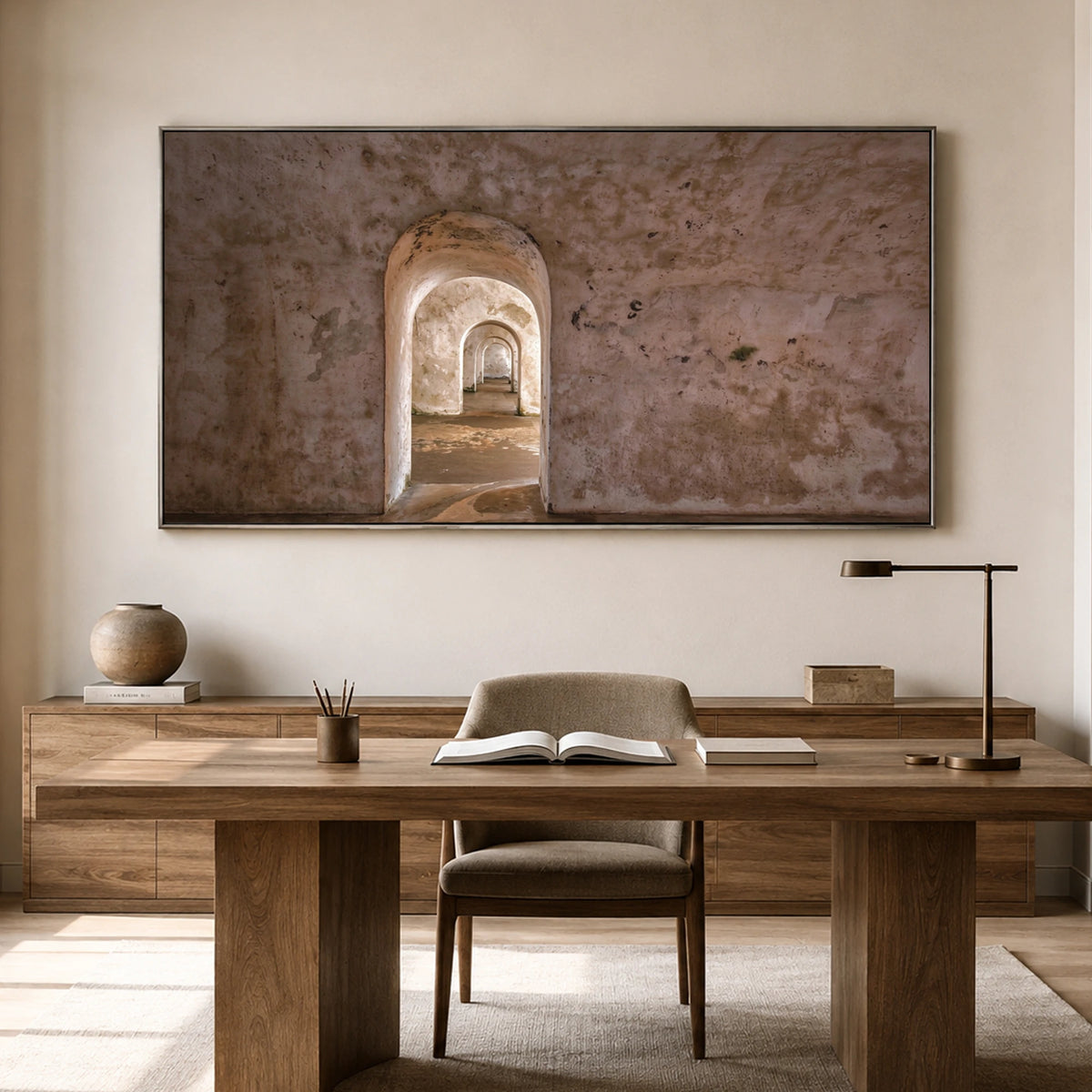 Passage Through Time - home office - textured impasto artwork