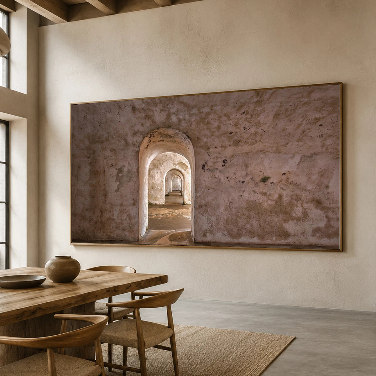 Passage Through Time - dining room - textured impasto artwork