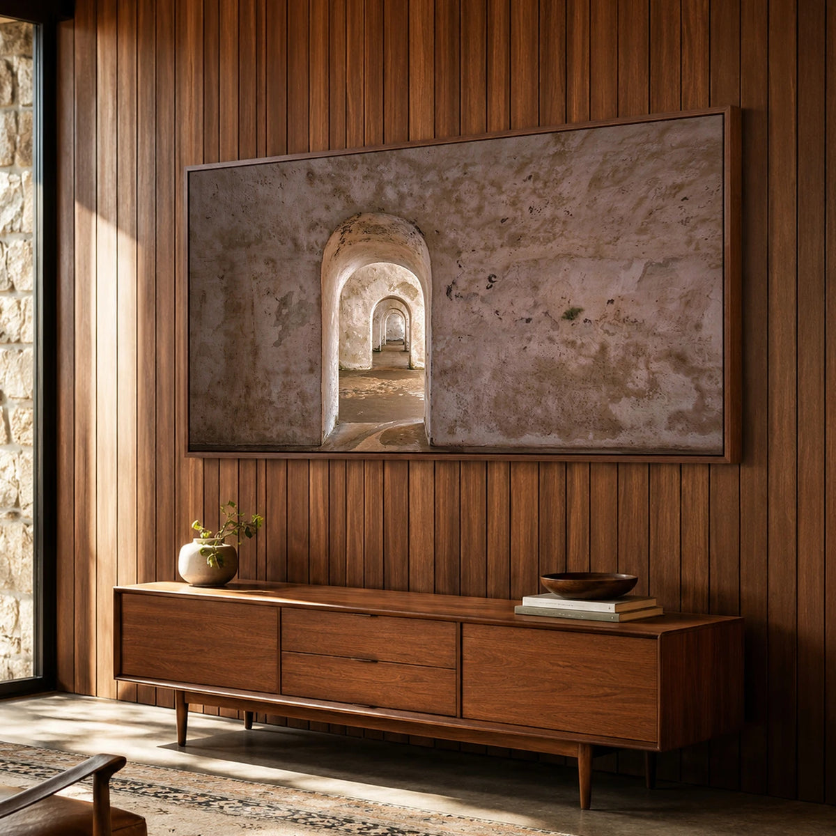 Passage Through Time - entryway - textured impasto artwork
