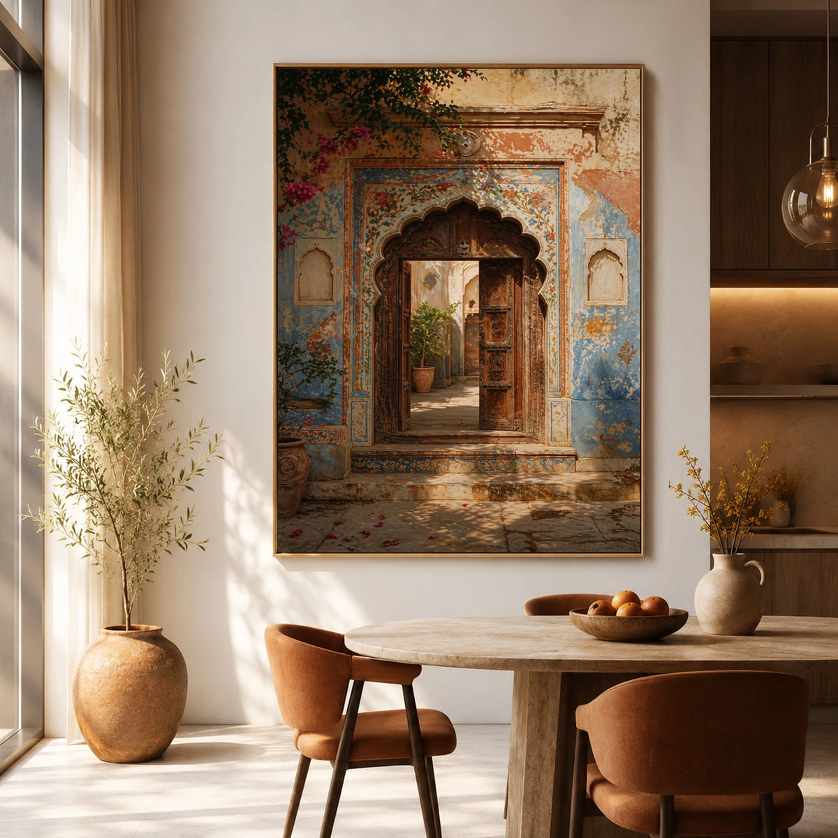 Patina and Petals - dining room - textured impasto artwork