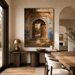 Patina and Petals - home office - textured impasto artwork