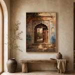 Patina and Petals - entryway - textured impasto artwork