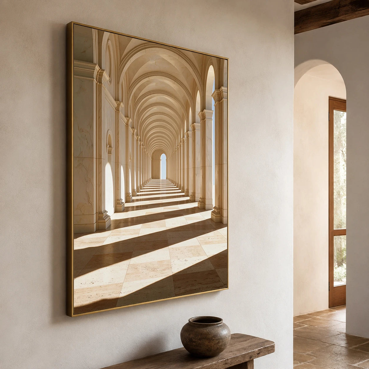 Rhythm of Sunlight - opposite side view - textured impasto artwork