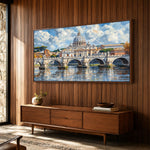 Rome in Reflection - entryway - textured impasto artwork