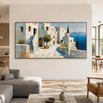 Sea Beyond Stone - living room - textured impasto artwork