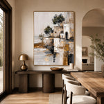 Stillwater Village - home office - textured impasto artwork