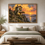 Sunset Overlook - bedroom - textured impasto artwork