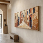 Terracotta Passage - opposite side view - textured impasto artwork