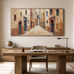 Terracotta Passage - home office - textured impasto artwork