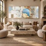Beyond the Arch - living room hero - textured & impasto art painting