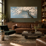 Blossom Reverie - library lounge - textured & impasto art painting