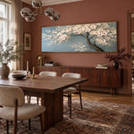Blossom Reverie - warm dining room - textured & impasto art painting