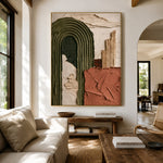Earthbound Arch - living room hero - textured & impasto art painting