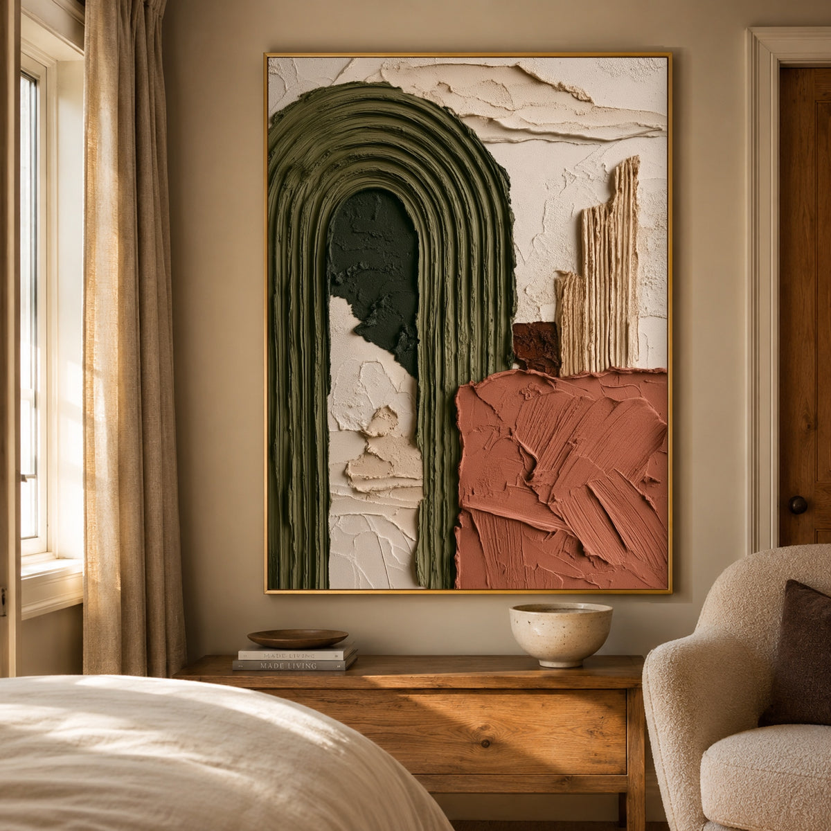 Earthbound Arch - bedroom - textured & impasto art painting