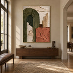 Earthbound Arch - entryway - textured & impasto art painting