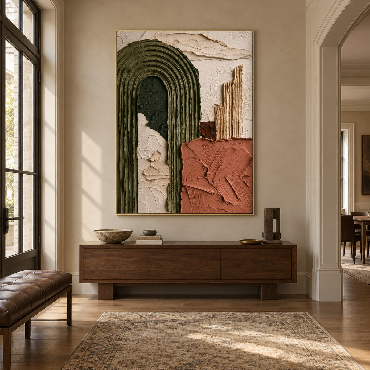 Earthbound Arch - entryway - textured & impasto art painting