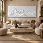 Still Summit - living room hero - textured & impasto art painting