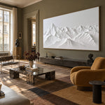 Still Summit - oblique living room - textured & impasto art painting