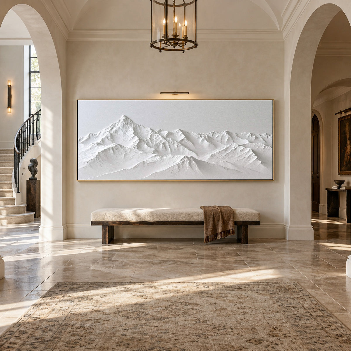 Still Summit - entryway - textured & impasto art painting