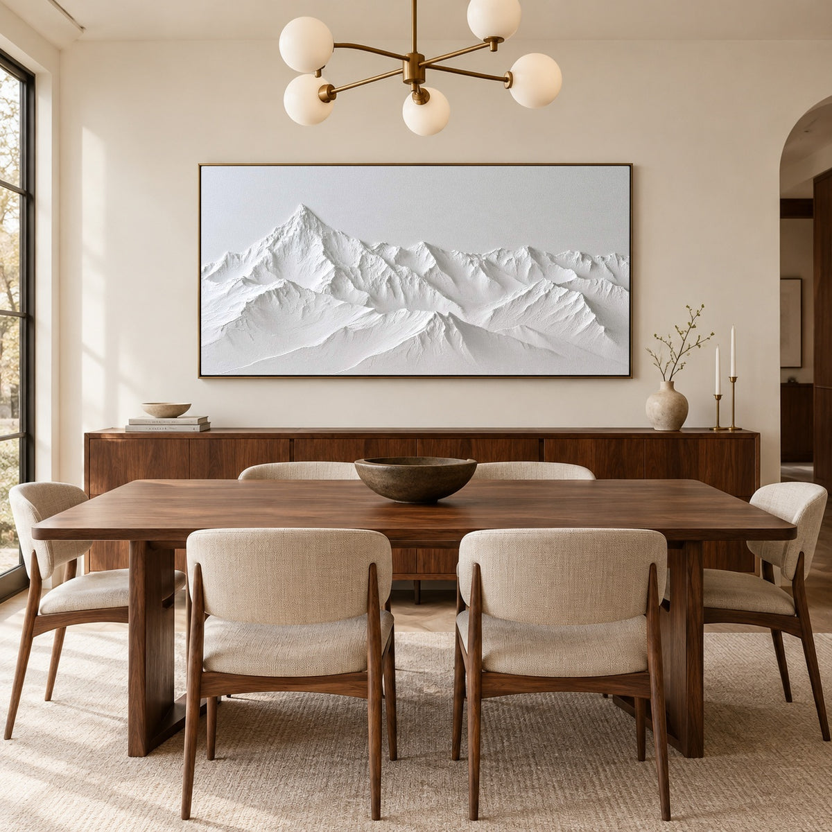 Still Summit - dining room - textured & impasto art painting