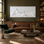 Still Summit - library lounge - textured & impasto art painting