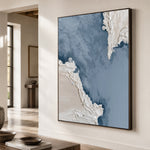 Tidal Edges - oblique close view - textured & impasto art painting