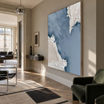 Tidal Edges - modern living room - textured & impasto art painting
