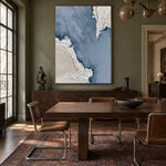 Tidal Edges - wood dining room - textured & impasto art painting