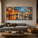 Where Rain Becomes Gold - front view hero - textured & impasto art painting