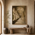 Timeworn Garden Arcade - entryway - textured impasto artwork