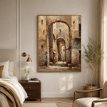Under Ancient Arches - bedroom - textured impasto artwork