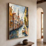 Venetian Morning Light - opposite side view - textured impasto artwork