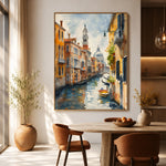 Venetian Morning Light - dining room - textured impasto artwork