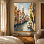 Venetian Morning Light - bedroom - textured impasto artwork