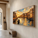 Venice at Dusk - opposite side view - textured impasto artwork