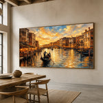 Venice at Dusk - dining room - textured impasto artwork