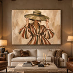 Beneath the Olive Brim - front view hero - vintage americana art painting