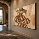 Beneath the Olive Brim - oblique view - vintage americana art painting