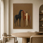 Between Two Gentle Spirits - interior setting 04 - vintage americana art painting