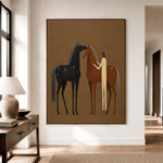 Between Two Gentle Spirits - interior setting 05 - vintage americana art painting