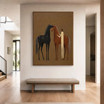 Between Two Gentle Spirits - interior setting 06 - vintage americana art painting