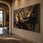 Golden Notes at Dusk - oblique view - vintage americana art painting
